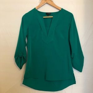 Green 3/4 sleeve shirt from The Limited